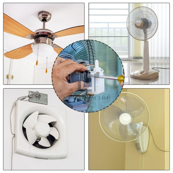 Uxcell Ceiling Fan Capacitor CBB61 2.5uF 450V AC 2 Wires Metalized Polypropylene Film Capacitors