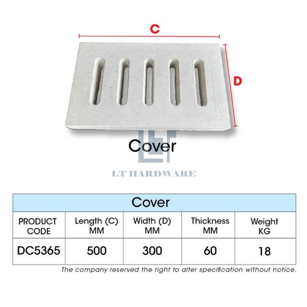 Reinforced Concrete Drain Cover & Frame DC5365