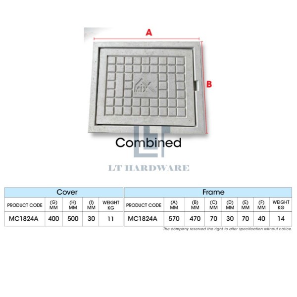 Reinforced Concrete Mainhole Cover Set MC1824A