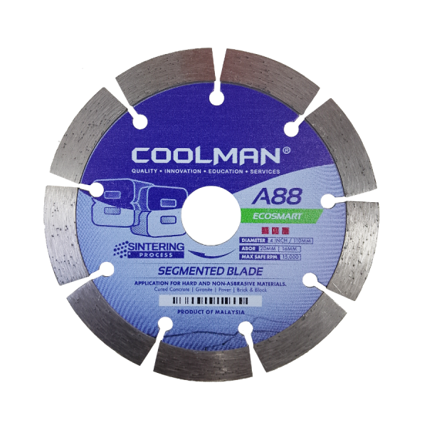 Coolman A88 Segmented Blade 110MM 4" 88 Series Dry Wet Cutting Disc