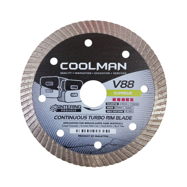Coolman V88 Continuos Turbo Blade Supreme 4" 88 Series Cutting Disc