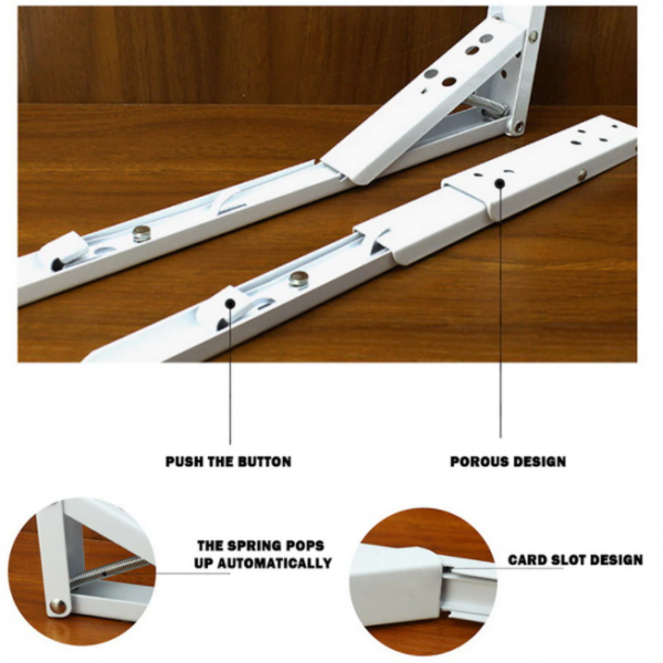 Folding Wall Shelf L Bracket K Type Flexible Wall Mount Support