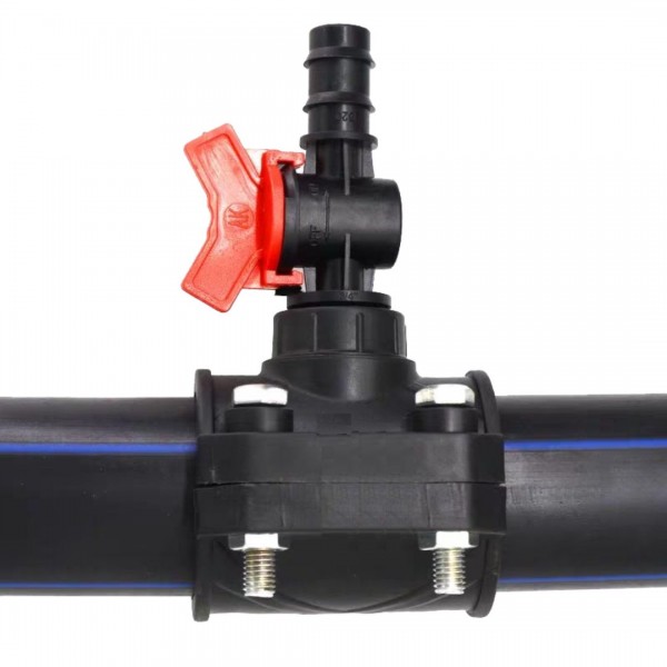 Poly Clamp Saddle Fitting Connectors Water Pipe Garden Irrigation Water Pipe Connector