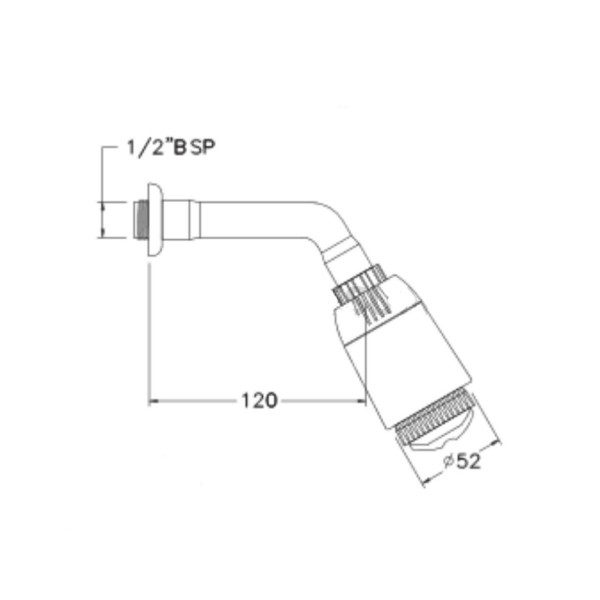 Rainfall Shower Head Platic*Watertec