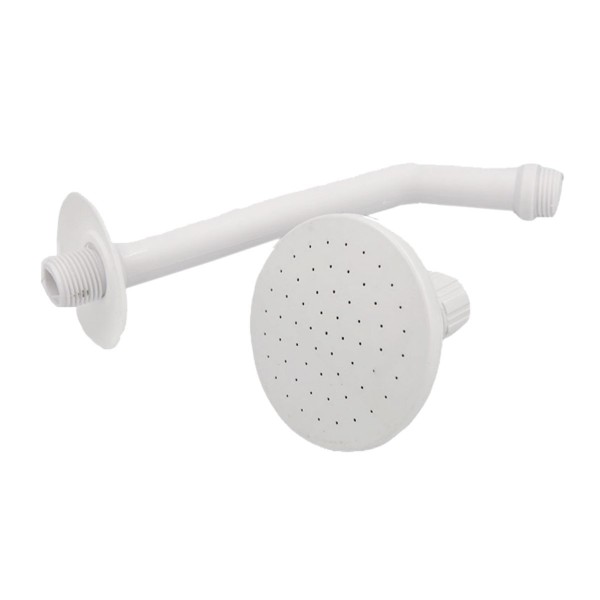 PVC Shower Rose 4" + PVC Shower Arm 8"