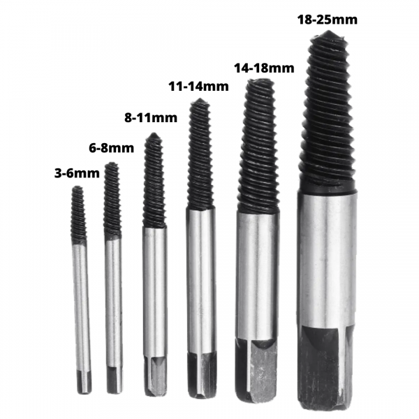 6PCS Screw Pipe Extractor Broken Pipe Extractor Remover Tools 6PCS Screw Pipe Extractor Broken Pipe Extractor Remover Tools